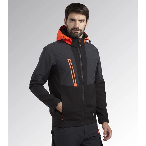 Chaqueta de trabajo de doble material SOFTSHELL HÍBRIDO - Negro/Gris XL (1/5)