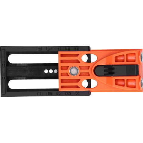Guide de perçage oblique réglable ABS pour bois 9.5mm, gabarit de trous métrique/impérial (1/5)