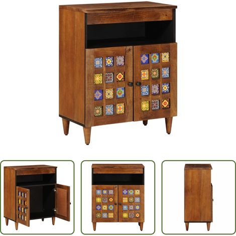 Speicher - Sideboard mit Speicher Walnuss 60 x 33 x 75 cm Massivholz Mango (1/5)
