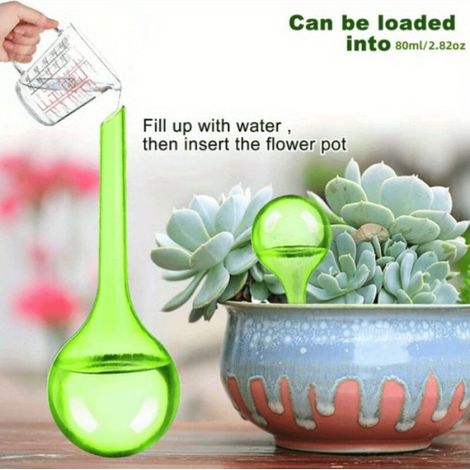 10 globes d'arrosage automatique pour plantes — Système d'irrigation au goutte-à-goutte avec dispositifs d'arrosage en plastique (1/5)