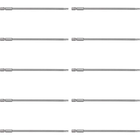 Set de 10 Embouts Tournevis Hexagonaux 3mm Magnétiques Acier Durci, Outil à Main Électrique, S1/4 150mm (1/5)