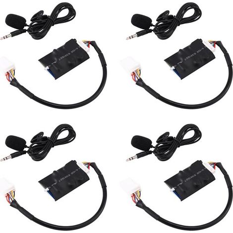 Adaptateur audio 4 pièces pour voiture Camry/RAV4, câble AUX, microphone, interface musicale mains libres, porte-CD