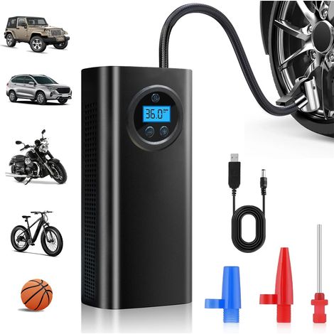 Pompe à air portable pour véhicules, compatible avec les batteries 12 V des véhicules électriques et les batteries 36 V, 48 V et 60 V (1/5)