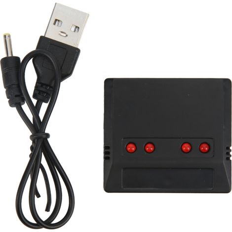 Chargeur De Batterie Lithium 3.7v Avec Prise Jst - Chargeur 4 Ports Pour Drone 4 Axes - Câble Usb Inclus (1/5)