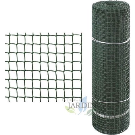 Rete in Plastica Verde 1 x 25 m (17x23 mm), Griglia di Protezione Multiuso per Balconi, Terrazze, Cancelli e Recinzioni