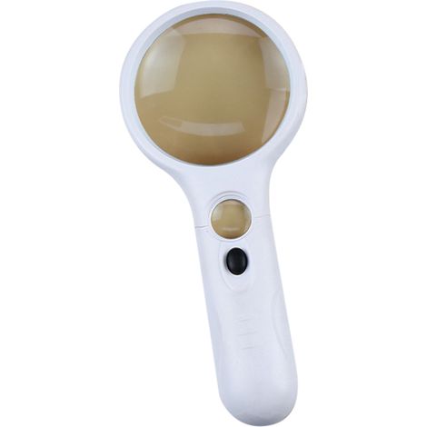 Loupe à main 3X 45X avec lumière LED blanche pour enfants et personnes âgées, loupe lumineuse de poche (1/5)