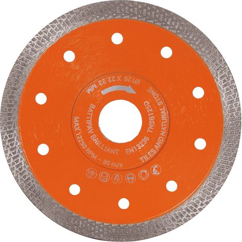 Disque diamant turbo 125mm pour gres cerame et ceramique Battipav bestever