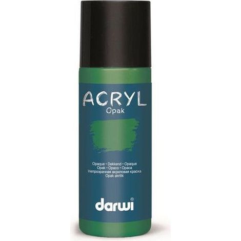 Peinture acrylique - Vert pin - Tous supports - Opaque - Indélébile - Darwi - 80ml (1/2)
