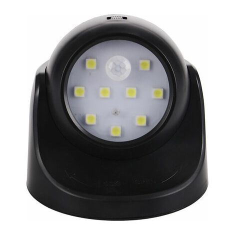 Applique murale extérieure avec détecteur de mouvement, éclairage LED extérieur sans fil alimenté par batterie, rotation et inclinaison à 360°. (1/3)