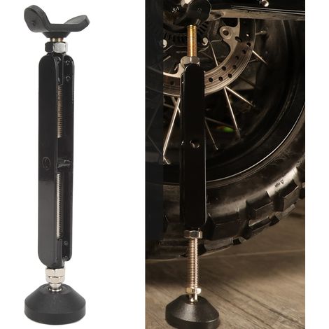 Tragbarer Motorrad-Starthilfeständer mit Bremsbefestigungsschraube, höhenverstellbar, Tragfähigkeit 400 kg, geeignet für alle Motorräder (Verpackung im PE-Beutel für den Versand enthalten). (1/5)