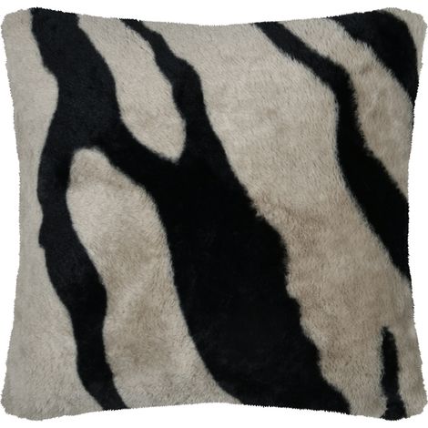 Coussin imprimé zèbre Taupe 45x45 cm