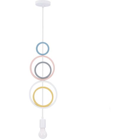 Suspension enfant multicolore 5 anneaux E27 20W Hoops (1/4)