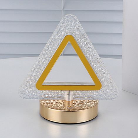 Lampe de table en cristal, lampe de chevet rechargeable, veilleuse pour les yeux, cadeau romantique, lumière d'ambiance (1/2)