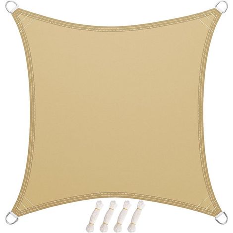 Tenda parasole - 3 m x 3 m - Rettangolare - Tenda parasole per patio - Telo ombreggiante per esterni - Protezione solare - Tende parasole impermeabili per esterni - Per patio, cortile, (1/5)