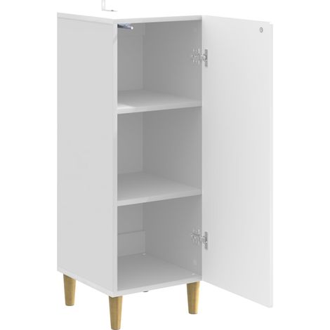 Sideboard/Anrichte/Buffet Hochglanz Weiß 33 x 34,5 x 90 cm Holzwerkstoff LXWW359373 (1/5)
