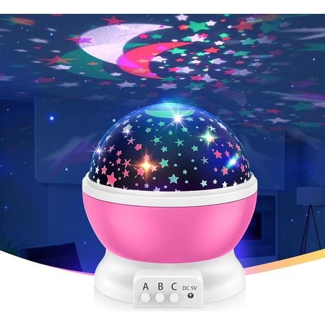 Veilleuse étoilée pour Enfants - Cadeau & Jouet - Chambre/Salon/Fête-Rose-Fei Yu (1/5)