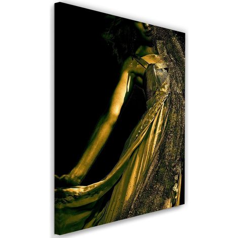Tableau sur toile Femme glamour en or 40x60 (1/5)