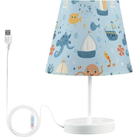 Kcldeci Lampe de chevet motif créatures marines mignonnes pour (1/5)