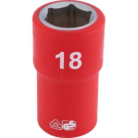 Draper 1/2 Sq. Dr. Fully Insulated VDE Socket (18mm) (31869) (1/5)