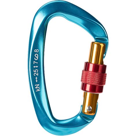 Sollbry Mosquetones de seguridad, 2 piezas, 25 kN, resistentes, con cierre de rosca para escalada, en forma de D, para escalada al aire libre, camping, hamacas y correas para perros. (1/5)