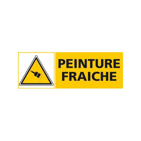 Panneau PEINTURE FRAICHE (C0437) - Adhésif - 700 x 250 mm