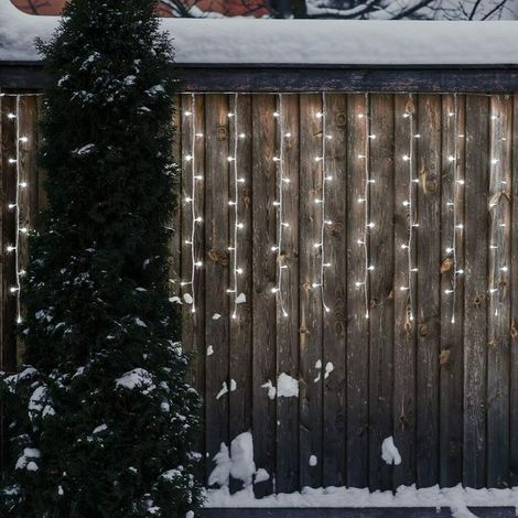 Luci di Natale tenda luminosa natalizia esterno 480 led luce bianca 6x1.2 Metri (1/5)