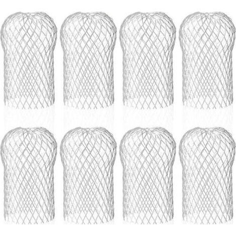 8x Filtres de Gouttière en Aluminium,Protections de gouttières en métal pour les avant-toits,8.8x14.5cm (1/5)