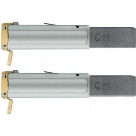 Lot de 2 balais de charbon pour aspirateur industriel 30/60/70/80/90 L 11 x 6 x 29 mm