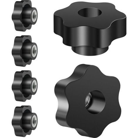 Pieces Star Handle Nut M12 50mm Outer Diameter Knurled Thumb Wheel Knurled Screws Knurled Thread Clamping Knob For Machines, Machine Tools, Fitness Equipment, Furniture (1/5)