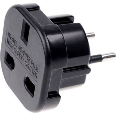 Reiseadapter – Britischer 3-Pin-Stecker, schwarz – UK-Standardstecker auf US-Standardstecker (1/5)