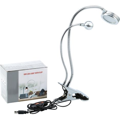 Lampe LED portable 2-en-1 pour tatouage maquillage permanent, luminaire ajustable pour cils et manucure USB (1/5)
