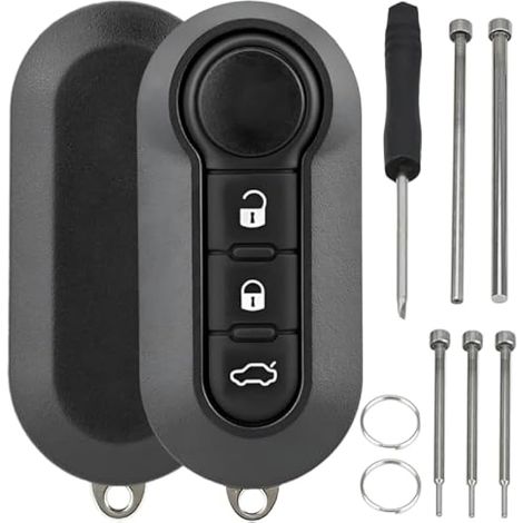 Coque de clé pour Fiat Doblo 500 500L Ducato Punto Bravo pour Peugeot Boxer pour Citroën Relay pour Ford pour Opel pour Iveco Daily Eurocargo 3 Boutons Coque Clé à Rabat Pliable (1/5)
