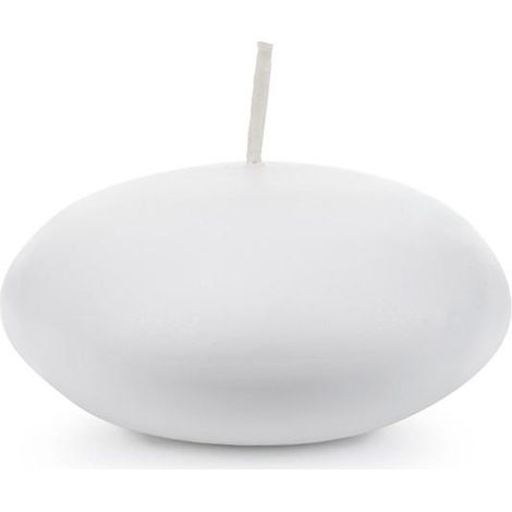 Bougie flottante blanc mat 8 cm, lot de 4