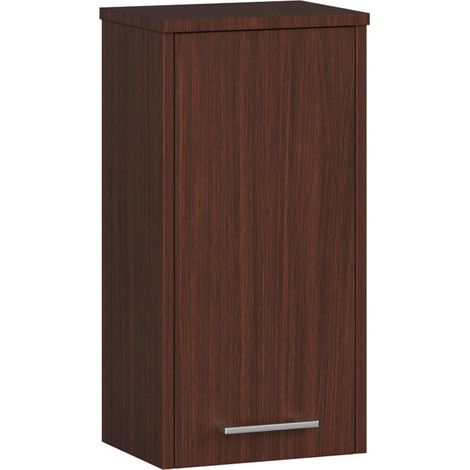 Akord – Armoire salle de bains murale wengé 30 cm – 1 porte battante – 2 étagères – Panneau stratifié – Dimensions 30x22,5x60 cm (1/5)