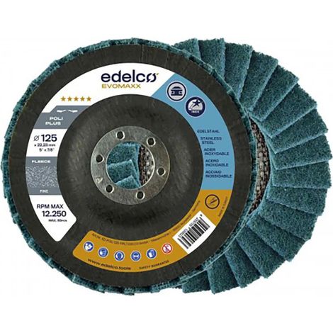 Disque ponçage Edelco poli plus 3 grain fin 125 mm