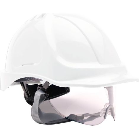 Elmetto da Lavoro Endurance con Visiera Bianco Unica