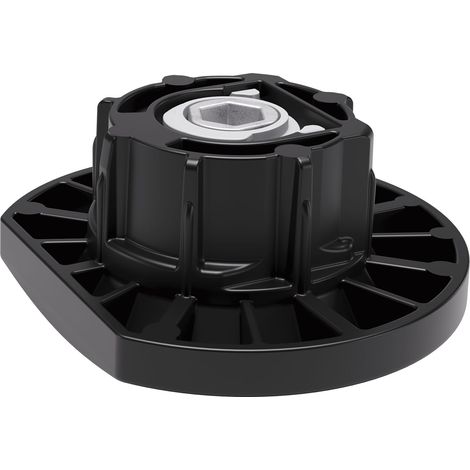 Italiana Möbelfuß Integrato Tech Z verstellbarer Sockelfuß 7-17mm, Zamak/Kunststoff schwarz (1/5)