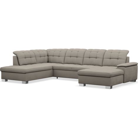 Selsey Jamaal - Wohnlandschaft mit Schlaffunktion und Stauraum, rechtsseitig, taupe (1/5)