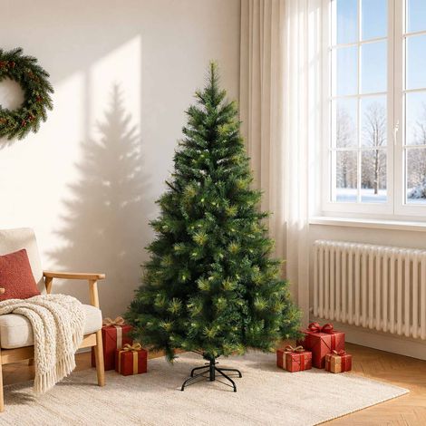 vidaXL Albero di Natale Artificiale con Rami Pieghevoli 180 cm (1/5)