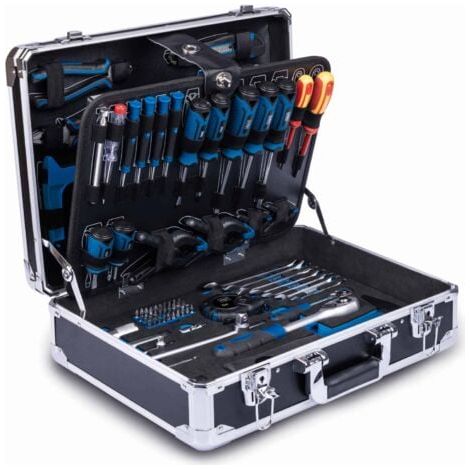 [NEUWERTIG] Scheppach Werkzeugkoffer TB200 Scheppach - 141 tlg. Werkzeug Set Aluminium Werkzeugkiste bestückt