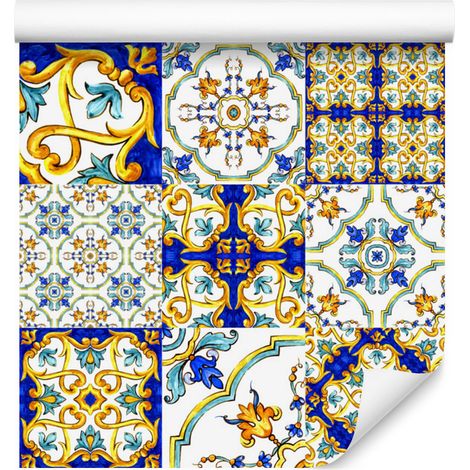 Papier peint mosaïque orientale et colorée pour salon et chambre 50x1000 cm (1/5)