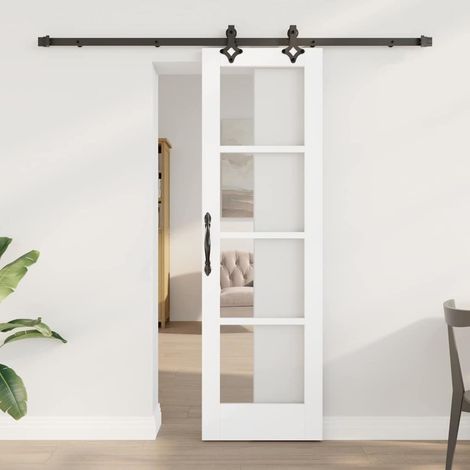 Porte Coulissante-Porte intérieure ORKDAL Blanc 61 x 198.5 cm Bois et métal 823892 (1/5)