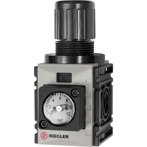 Riegler Druckregler, d. DV »FUTURA-mini«, Kompaktmano., G 1/4, 0,5-8 bar (1/4)