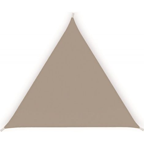 Tenda a vela parasole, ombreggiante, in poliestere impermeabile 3.6x3.6x3.6mt tortora Fredi
