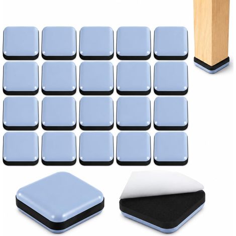 20 Pièces Patins pour Meubles PTFE 20x20mm, Glissants PTFE (1/5)