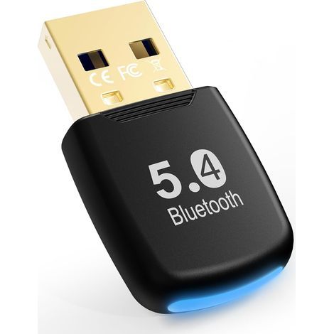 Dongle USB Bluetooth RENGOGA 5.4 per PC, bassa latenza, portata 20 m, Plug & Play, compatibile con Windows 11/10/8.1/7, adattatore Bluetooth EDR per tastiera, mouse, cuffie e gamepad. (1/5)