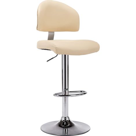 Barhocker Cremeweiß Kunstleder