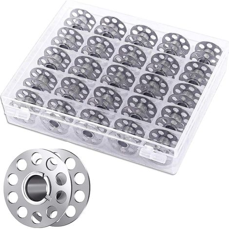 Set mit 25 Spulen Metallicgarn mit Aufbewahrungsbox für die Nähmaschine (1/5)