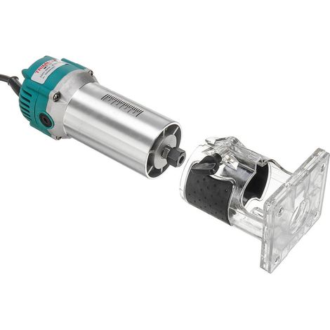 Kit de défonceuse électrique compacte pour le bois, outil de fraisage et de chanfreinage, prise UE, corps en aluminium (1/5)