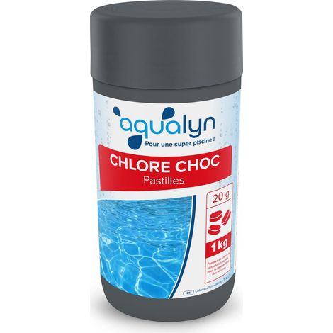 Chlore choc pastilles 20 g pot 1 Kg Aqualyn